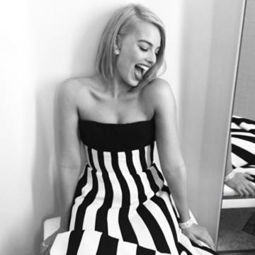 Actress Margot Robbie looks perfect and hot