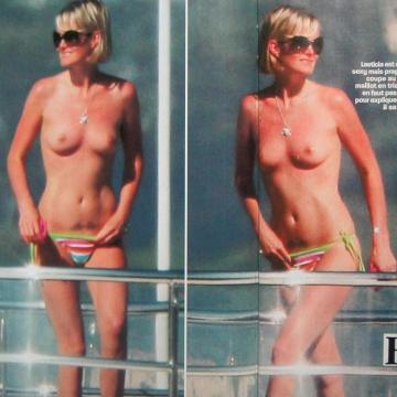 Laeticia Hallyday shows naked tits