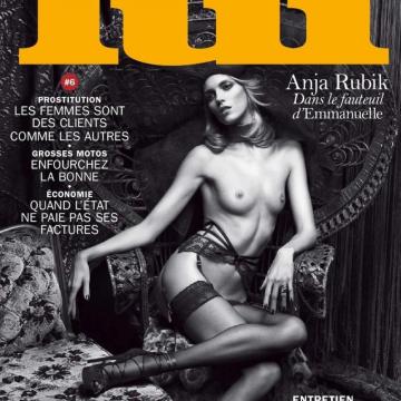 Anja Rubik nude boobs for lui magazine