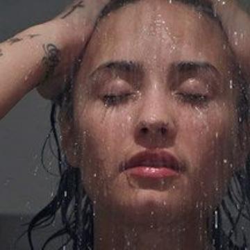 Demi Lovato taking shower