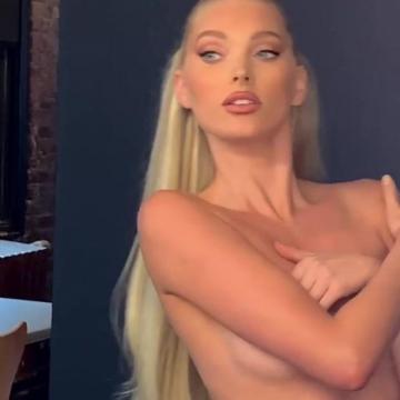 Elsa Hosk topless and fully naked mix