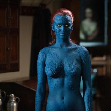 Jennifer Lawrence painted nude body