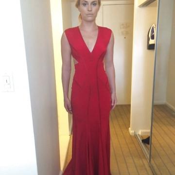 Lindsey Vonn in sexy red dress