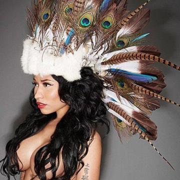 Nicki Minaj topless as Indian
