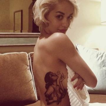 Rita Ora naked shots via her instagram