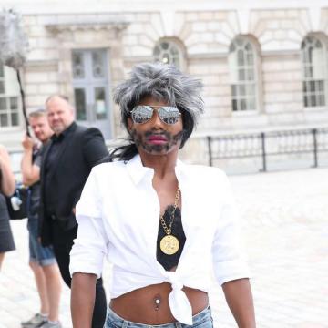 Sinitta wears this lingerie out in public